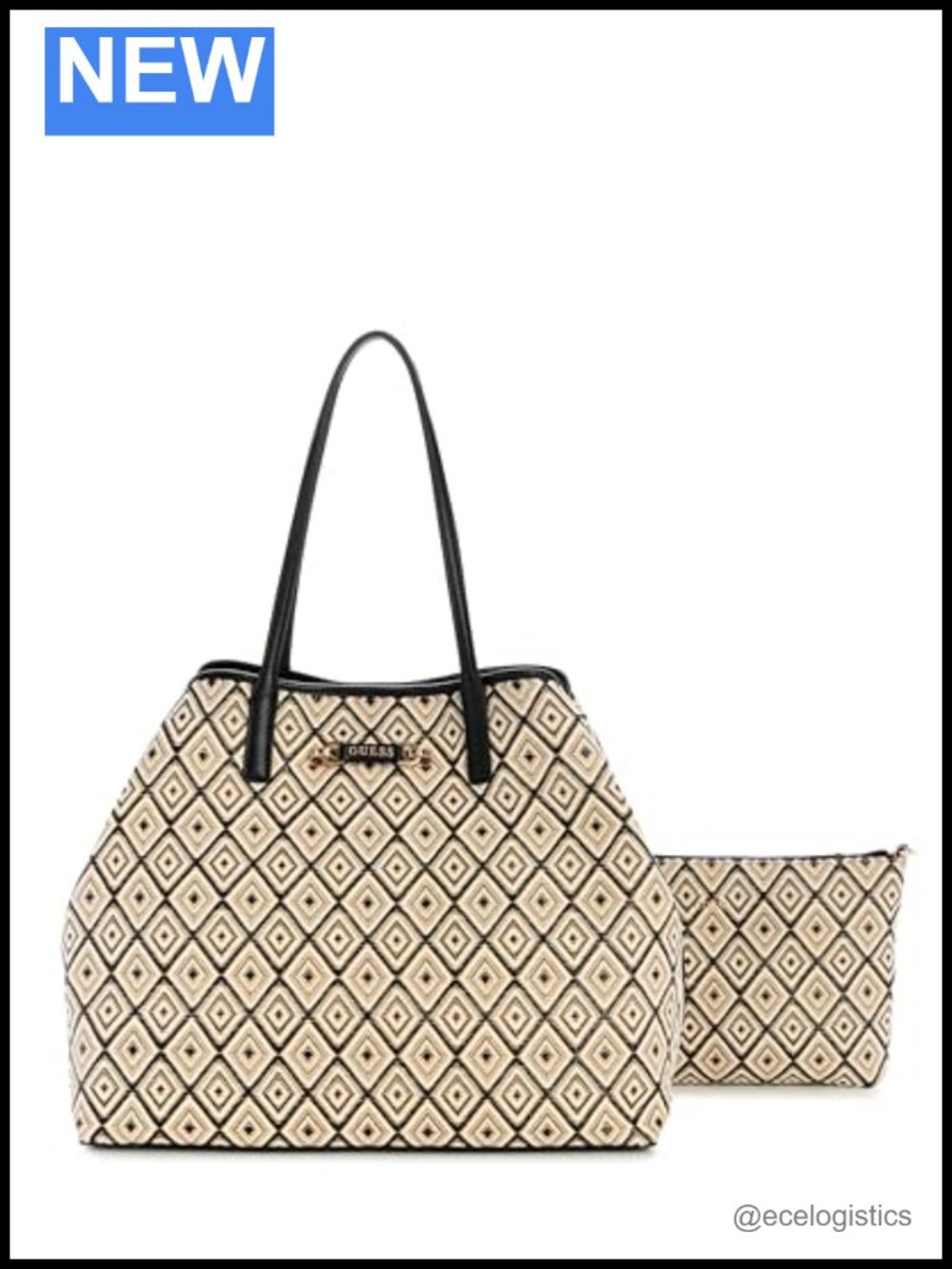 Cotton Blend Shoulder Bag Large Satchel Gold Hardware Magnetic Snap